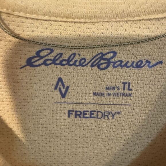 Eddie Bauer Men's Yellow Short Sleeve T-Shirt - FreeDry Boundless Travex - Picture 4 of 10